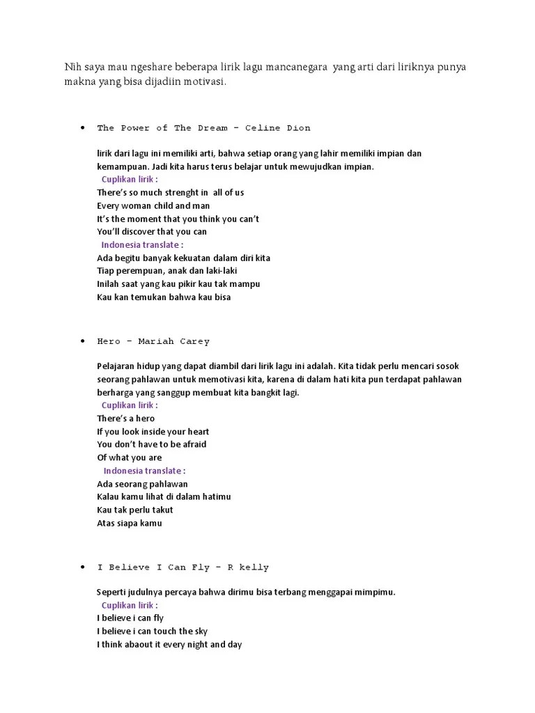 Arti Lirik Lagu Hero Mariah Carey – Belajar