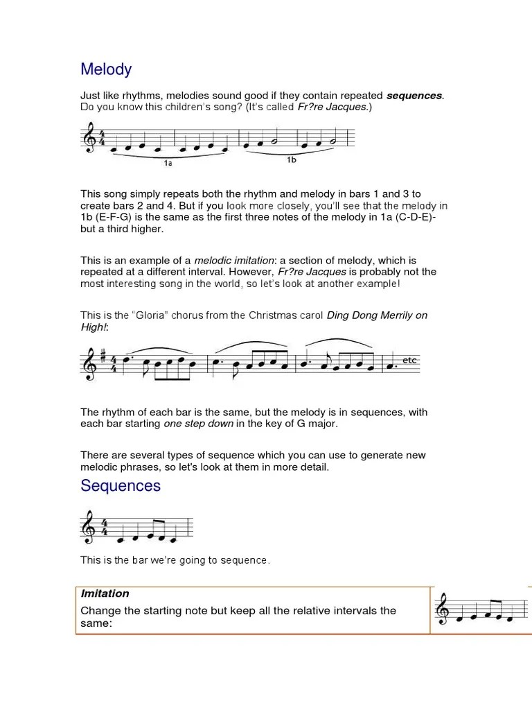 Melody Writing | PDF | Musical Techniques | Musical Compositions