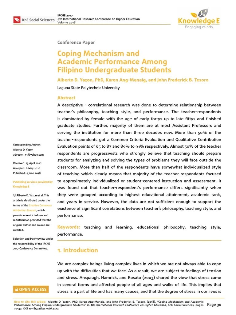 Coping Mechanism | PDF | Coping (Psychology) | Stress (Biology)