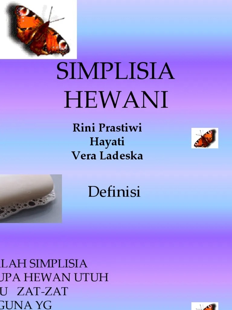 Simplisia Hewani | PDF
