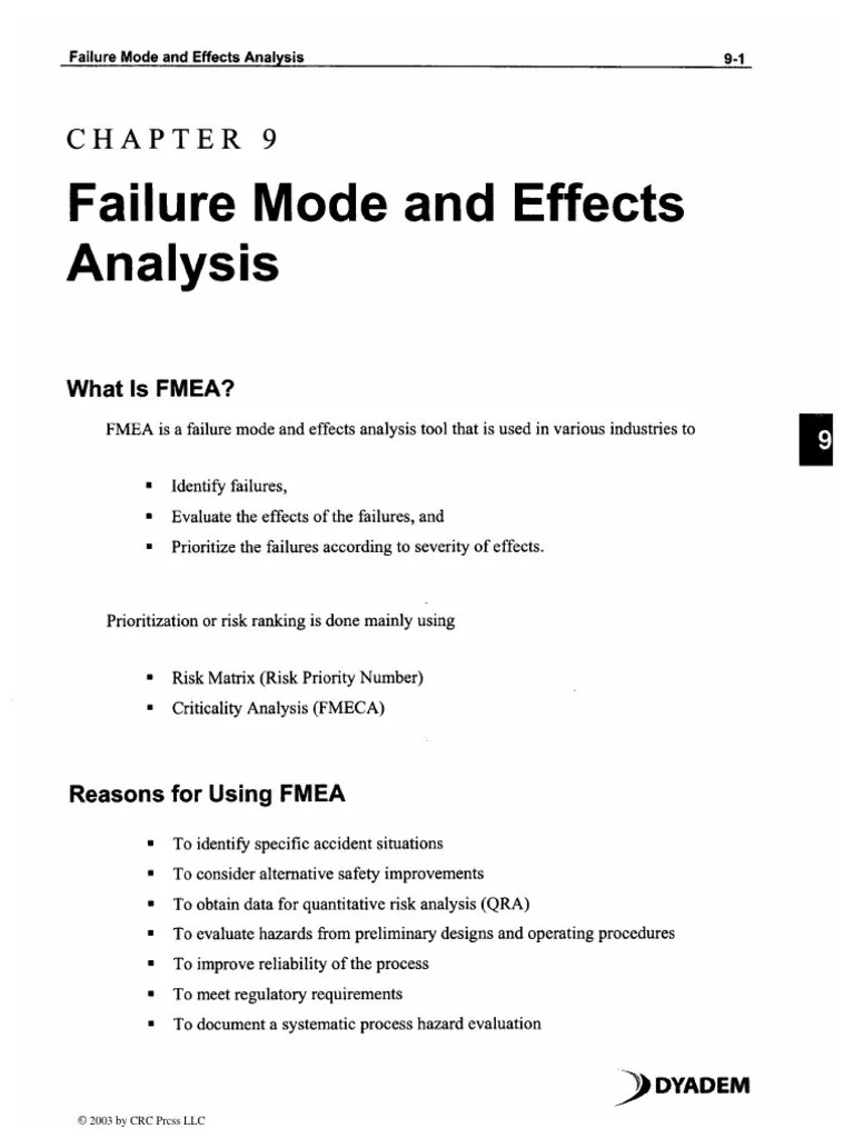 Failure Mode And Effects Analysis PDF | PDF | Reliability Engineering ...
