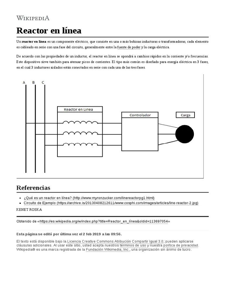 Reactor En Linea Wikipedia