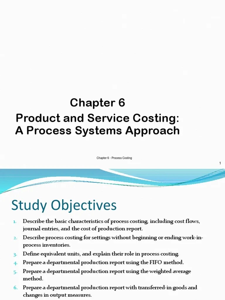 Chapter 6 Process Costing Pdf Inventory Cost