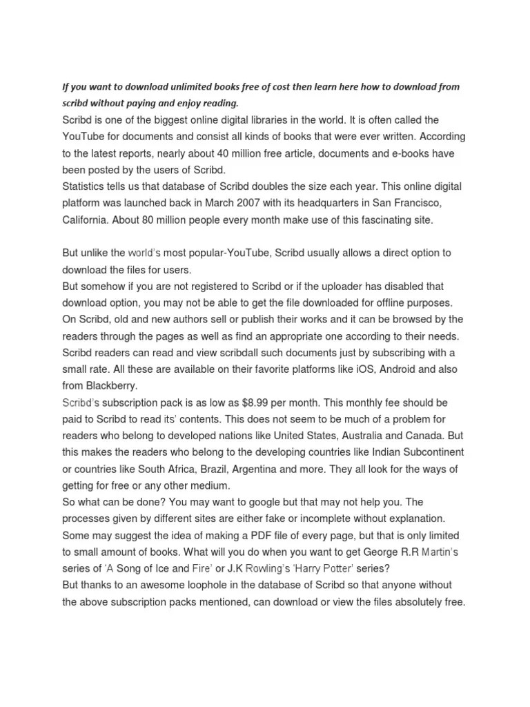 If You Want To Download Unlimited Books Free Of Cost Then Learn Here ...