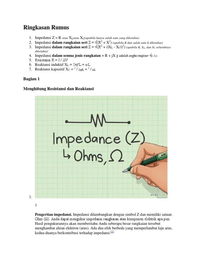 L simbol yang melambangkan induktansi induktor dengan satuannya henry. 7c Menghitung Impedansi Pdf