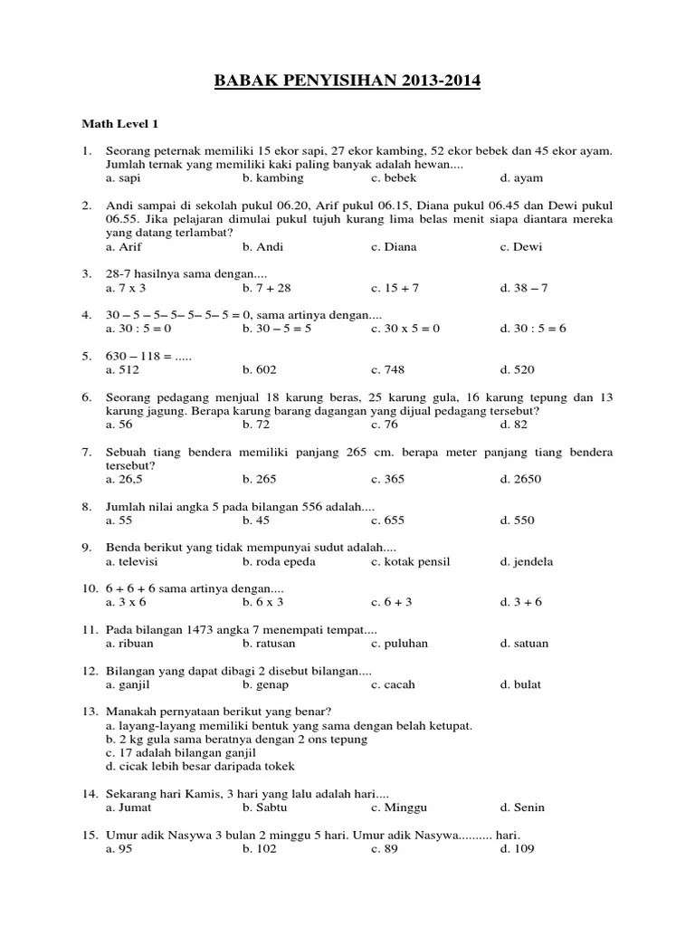MATH Level 1 A | PDF