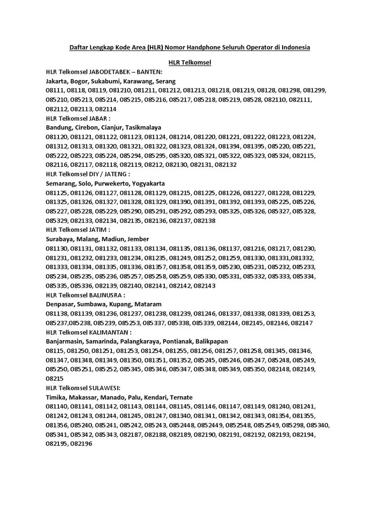 Kode Nomor Telepon 0817 – Lektur Indo