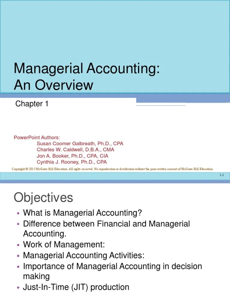 Chapter 1 Managerial Accounting | PDF | Lean Manufacturing | Management ...