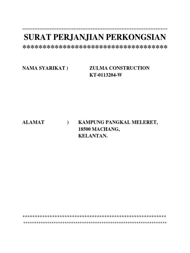 Trending News 14 Contoh Perjanjian Perkongsian Perjanjian Perkongsian Docx Document Please Fill This Form We Will Try To Respond As Soon As Possible