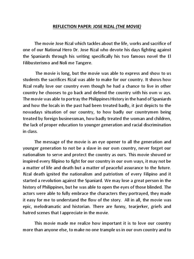 Emerging counseling practitioners face a diversity of challenges on reflective paper: Rizal Reflection Paper