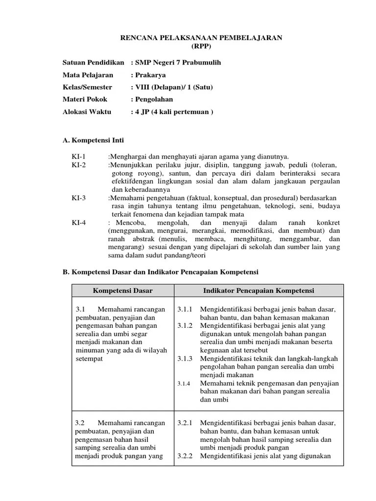 Kelapa parut, tepung bekatul, telur, gula pasir, vanili, . Rpp Prakarya K8 Bab 4 Pengolahan Pdf