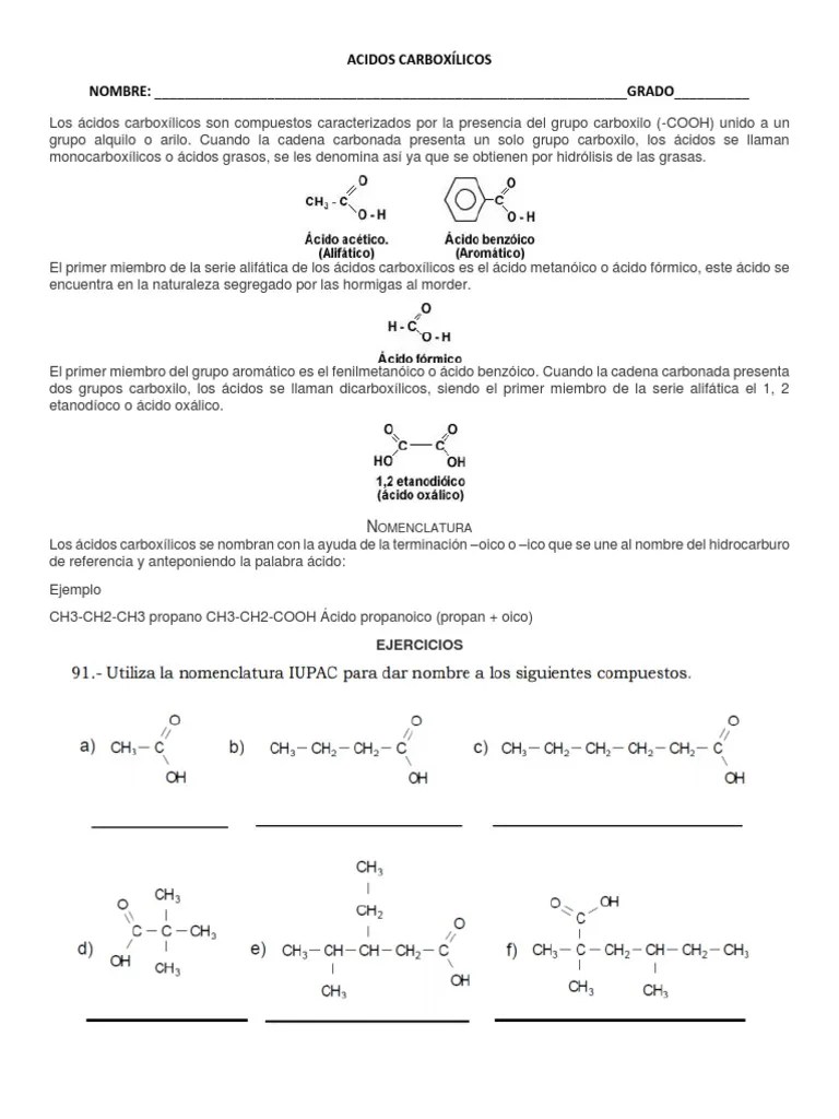 Acidos Carboxílicos | PDF