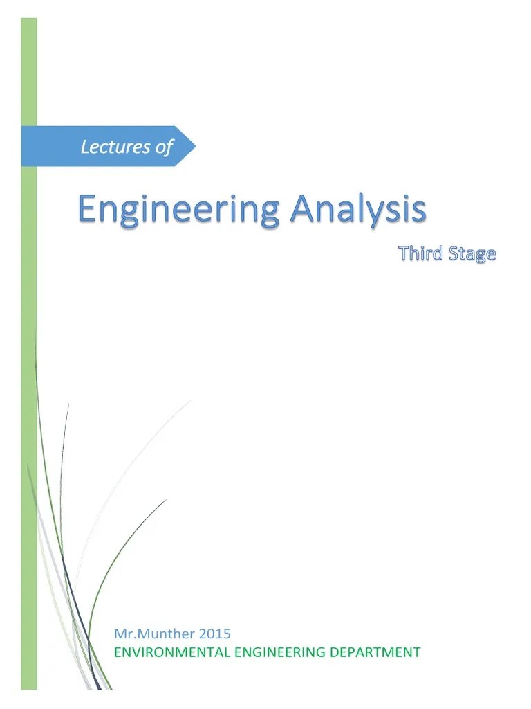 Engineering Analysis 1 PDF Filename | PDF | Ordinary Differential ...