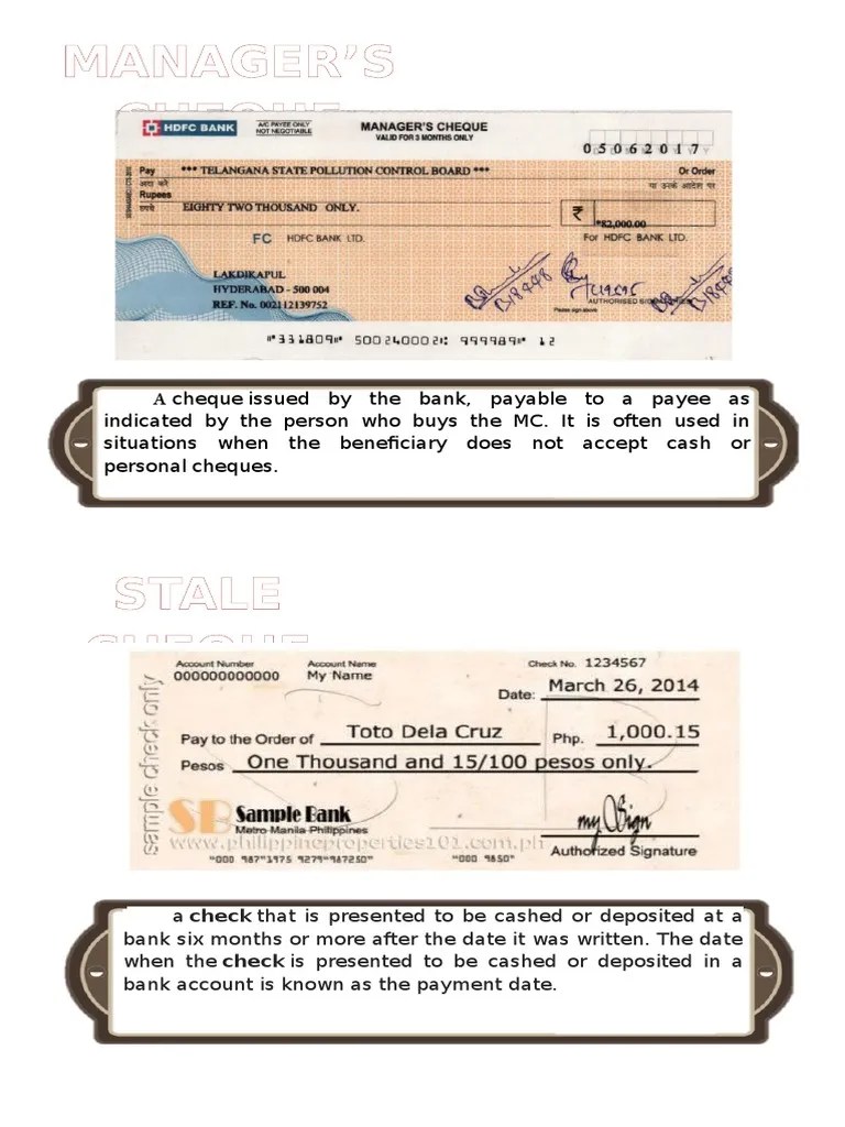 Kinds Of Cheques | PDF | Cheque | Payments