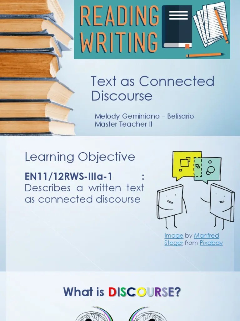 RW PPT Text Vs. Discourse | PDF | Discourse | Conversation