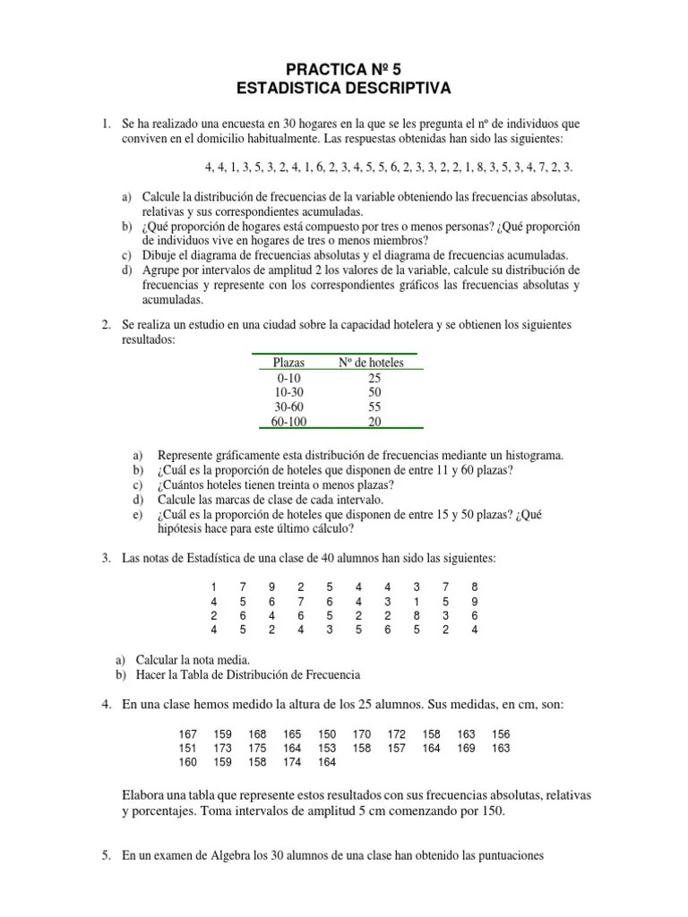 Asignaturas o temas · grados · series. Practica 5 Estadistica Descriptiva Pdf Histograma Analisis De Los Datos