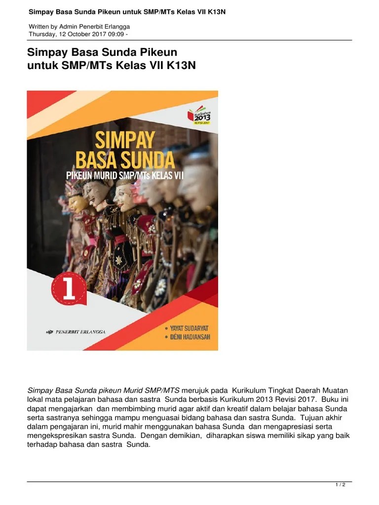 Belajar bahasa sunda sehari hari merupakan aplikasi yang berisi kumpulan materi belajar bahasa sunda. Simpay Basa Sunda Pdf