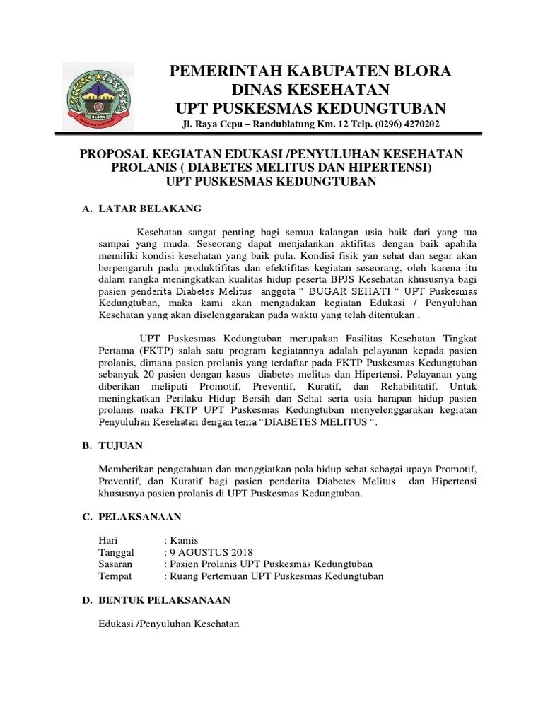 Proposal Prolanis SEPT 18 Penyuluhan | PDF