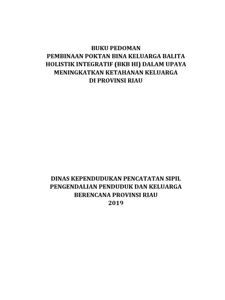 Buku Pedoman Pembinaan BKB Hi | PDF