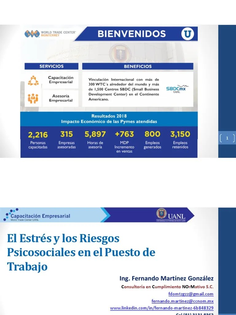 Riesgos Psicosociales | PDF | Burnout Ocupacional | Estrés (biología)