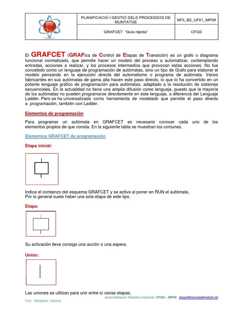 Grafcet | PDF | Programación De Computadoras | Lenguaje De Programación