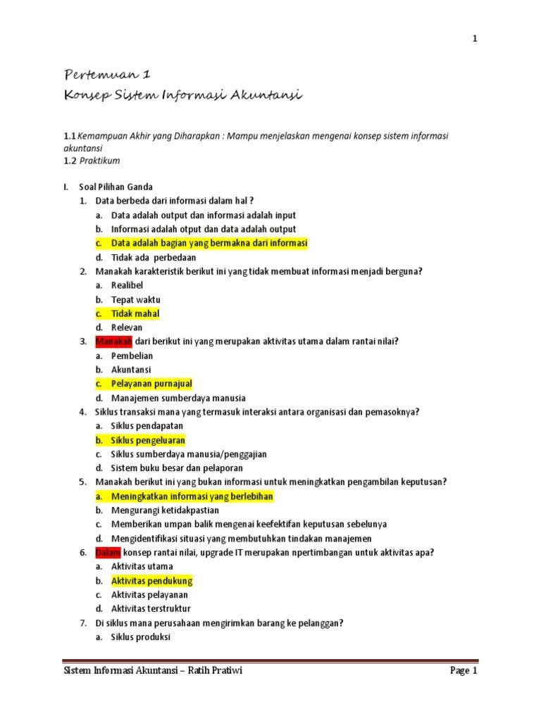 2) apakah terdapat sistem informasi akuntansi yang memadai yang dapat memastikan kelengkapan pencatatan transaksi? Sia Pdf