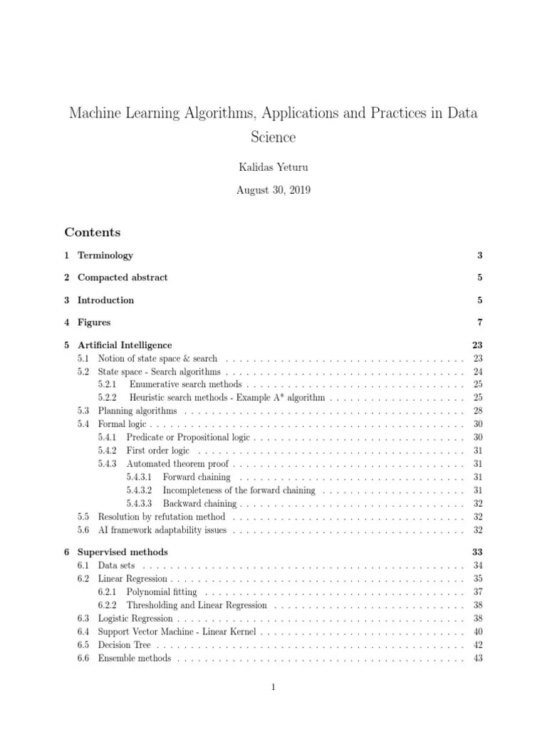 Machine Learning Algorithms Applications And Practices In Data Science ...