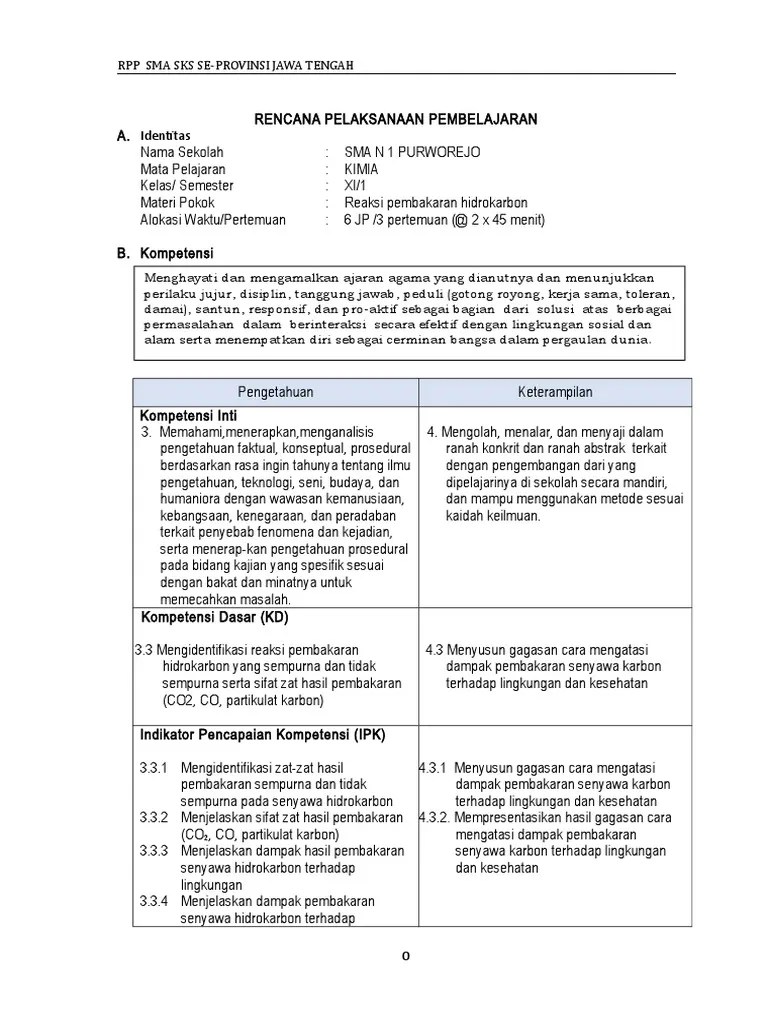 RPP Kimia | PDF