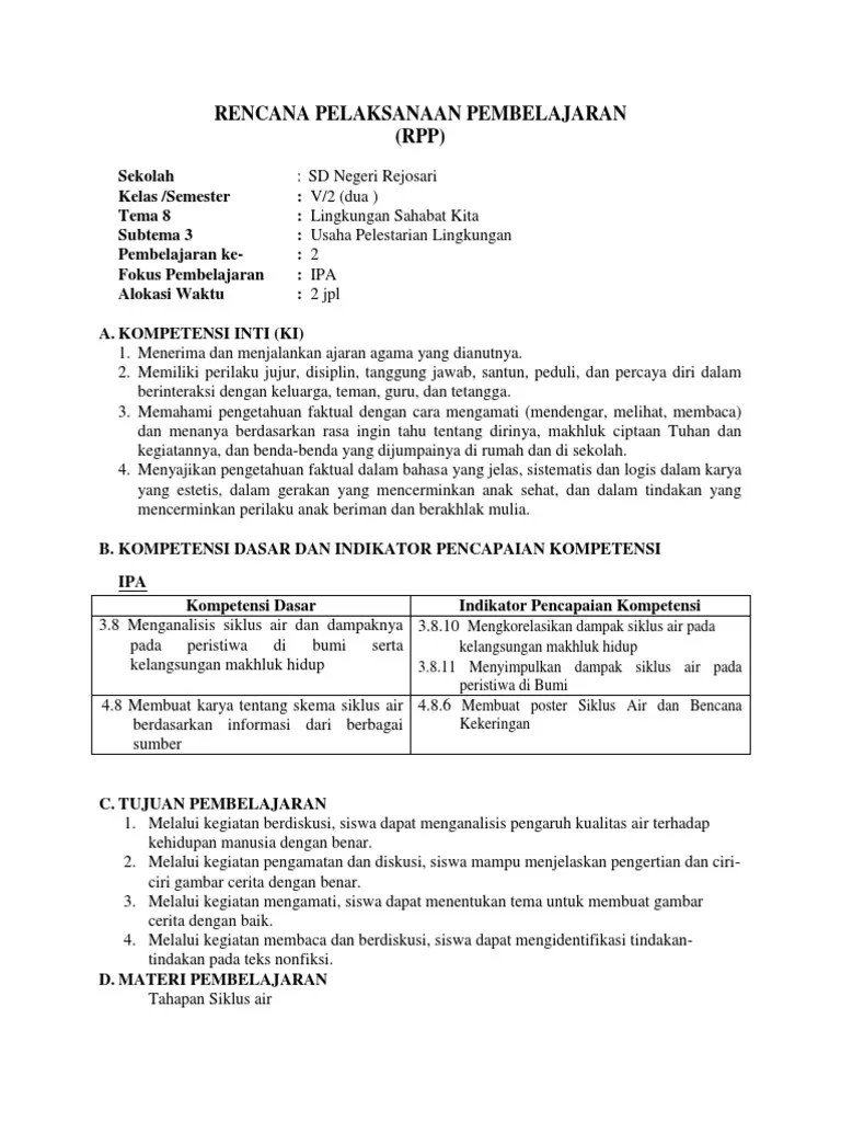 45 contoh gambar poster dan kalimat slogan tentang lingkungan. Rpp Siklus Air
