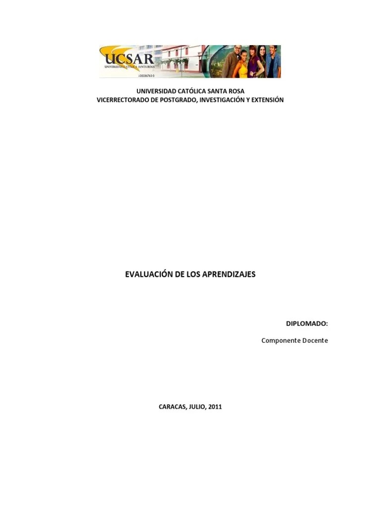Modulo Evaluacion Del Aprendizaje | PDF | Evaluación | Aprendizaje