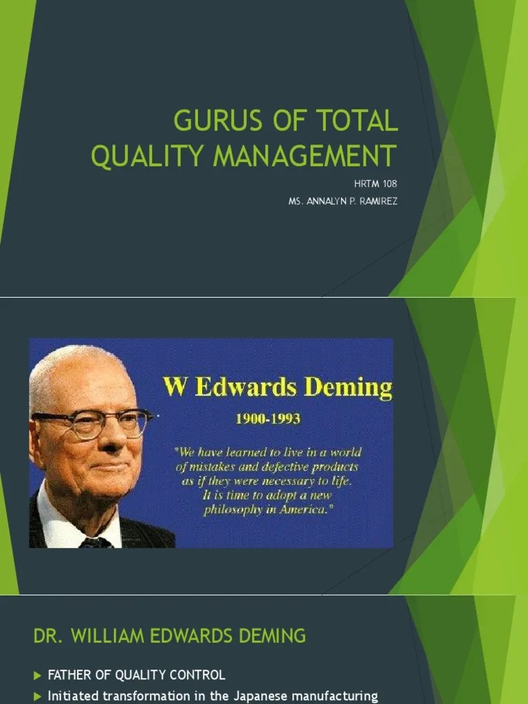 Gurus Of Total Quality Management | PDF | Quality Management | Quality