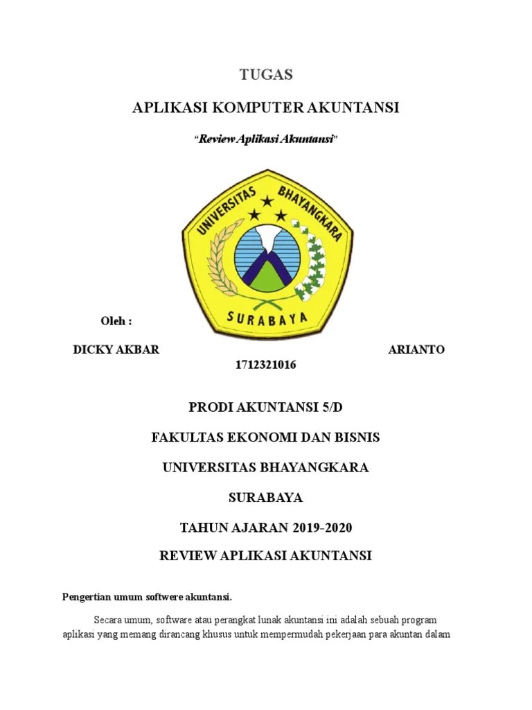 Jasa pembuatan aplikasi komputer seperti : Tugas Review Sofwer Akuntansi Pdf