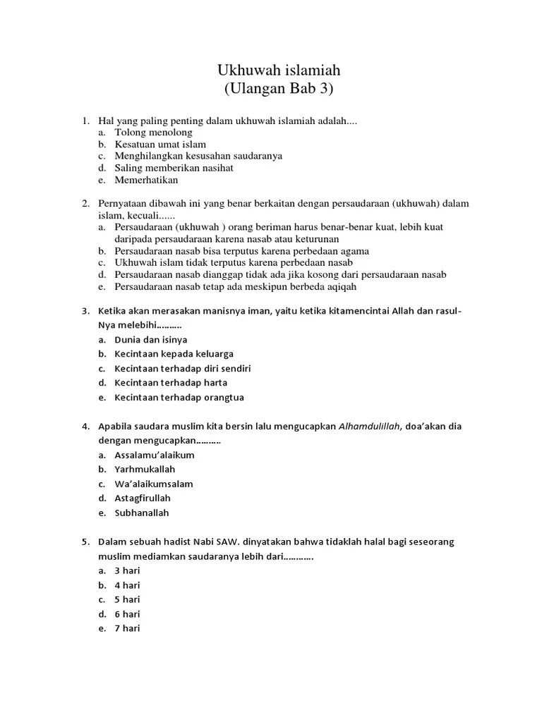 Menjalin Ukhuwah Islamiyah Artinya