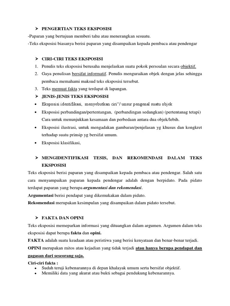 Disebut apa struktur teks eksposisi yang dimaksud? Resume Teks Eksposisi Pdf