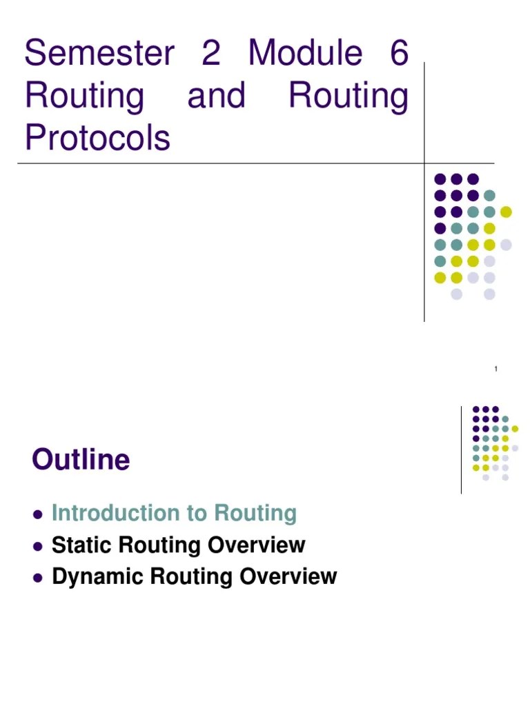 Semester 2 Module 6 Routing And Routing Protocols | PDF | Router ...