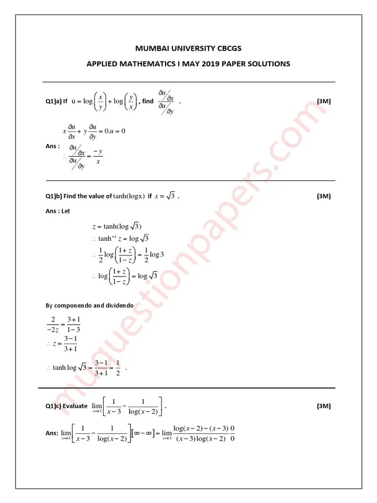 Maths 1 Question Paper | PDF | Code | Matrix (Mathematics)