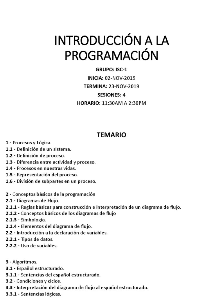 Introducción A La Programación | PDF | Lenguaje De Programación | Lenguaje Ensamblador