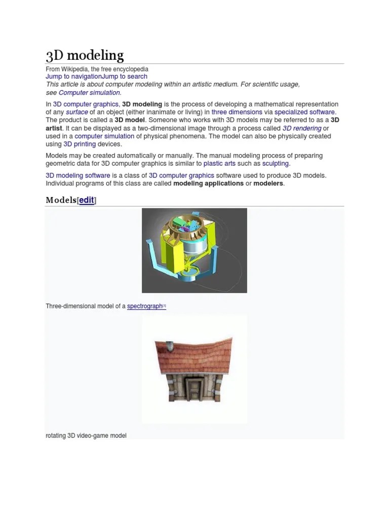 3D Modeling | PDF | 3 D Modeling | 3 D Printing