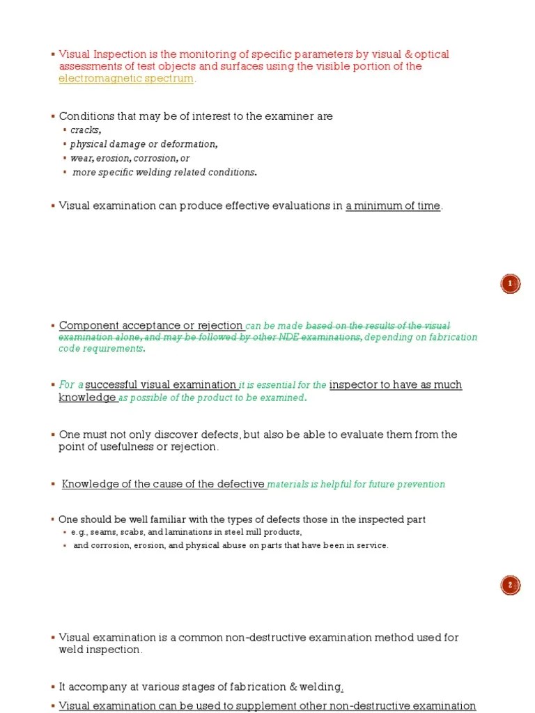 VT Basics | PDF | Nondestructive Testing | Building Engineering