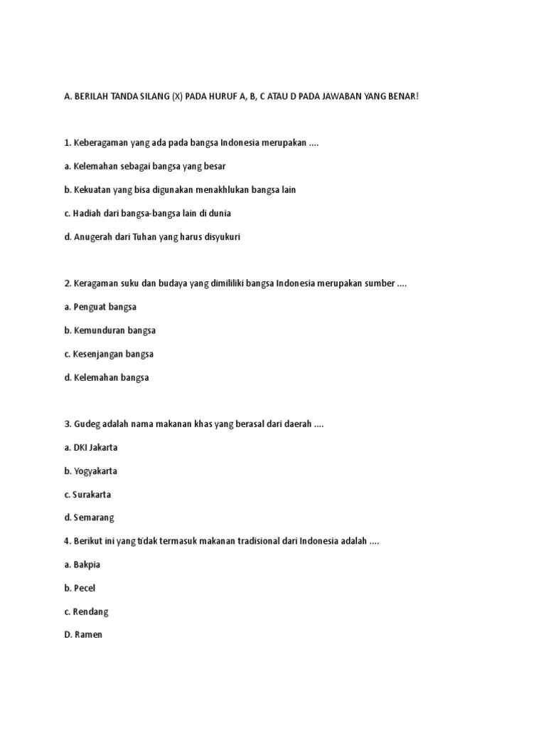 Keragaman etnis adalah keberagaman suku budaya. Tema 1 Subtem 3 Pdf