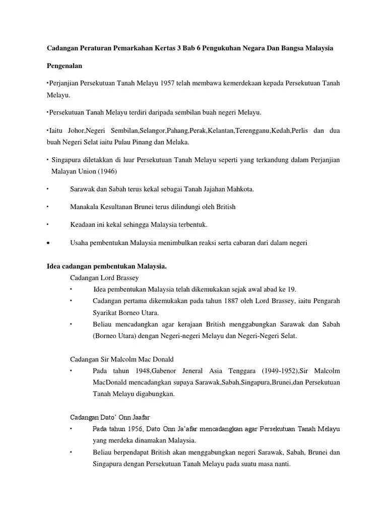 Eduwebtv sejarah tingkatan 5 pembinaan negara dan bangsa malaysia malayan union. Pengukuhan Negara Dan Bangsa Malaysia Kertas 3 Pdf