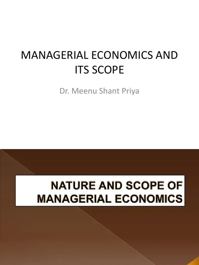 Scope Of Managerial Economics | PDF