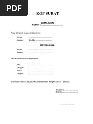 Contoh Surat Perjalanan Dinas Dari Perusahaan Contoh Surat Terbaru 