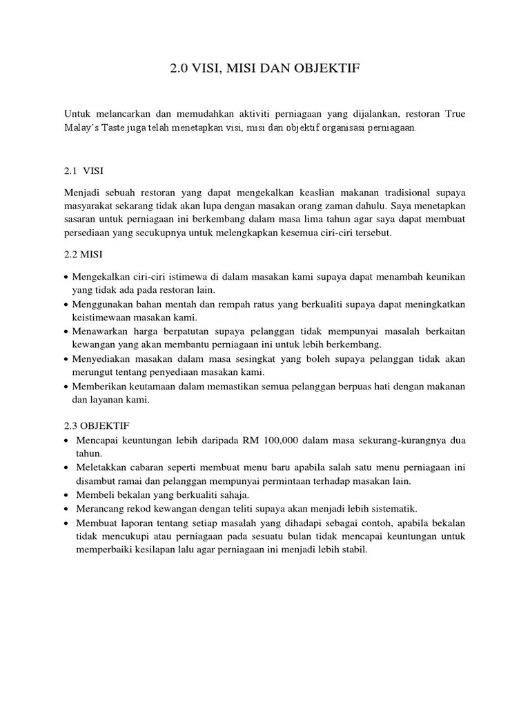 Visi menjadi sebuah syarikat pengurusan berlandaskan sistem ekonomi islam dan. Visi Misi Dan Obejktif Png Pdf