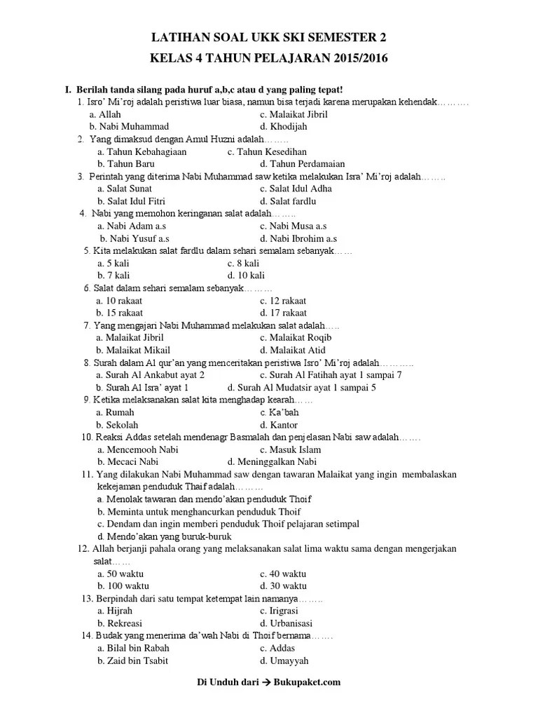 6 juli 2020 6 juli 2020 tentor brilian 0. Contoh Soal Ski Kelas 10 Semester 2 Beserta Jawabannya