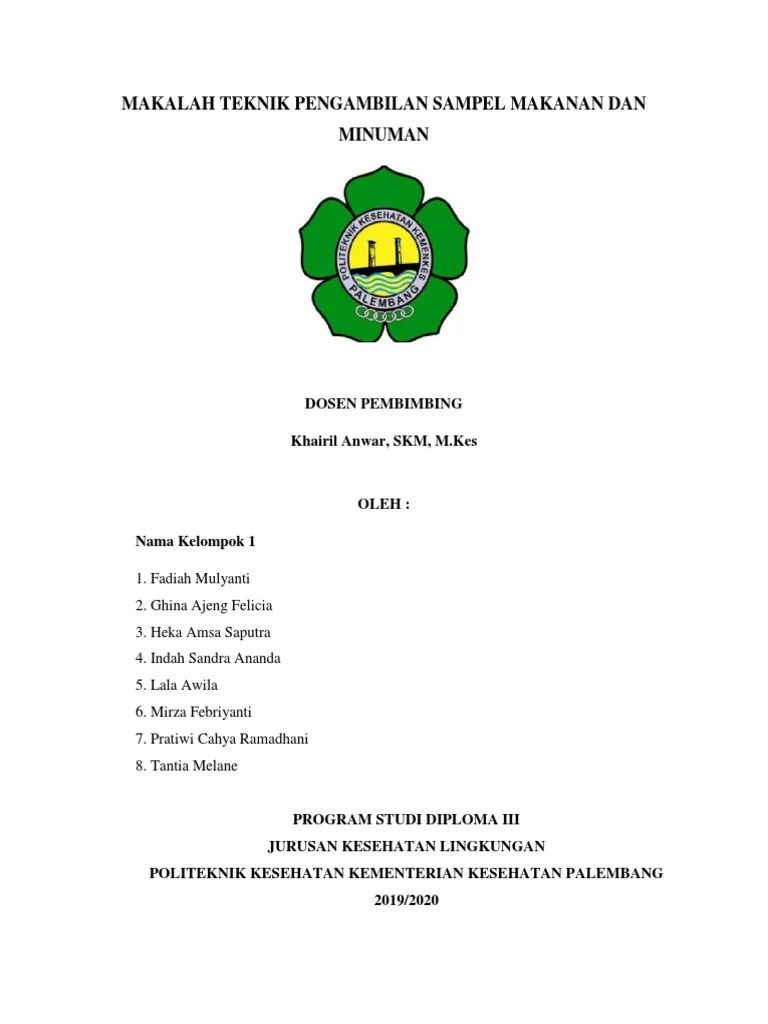 Teknik Pengambilan Sampel Makanan Dan Minuman | PDF