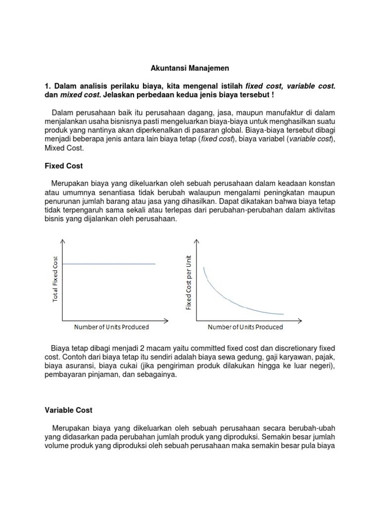 4.3.4 perhitungan harga pokok produksi dengan metode variabel. Diskusi 2 Akuntansi Manajemen Pdf