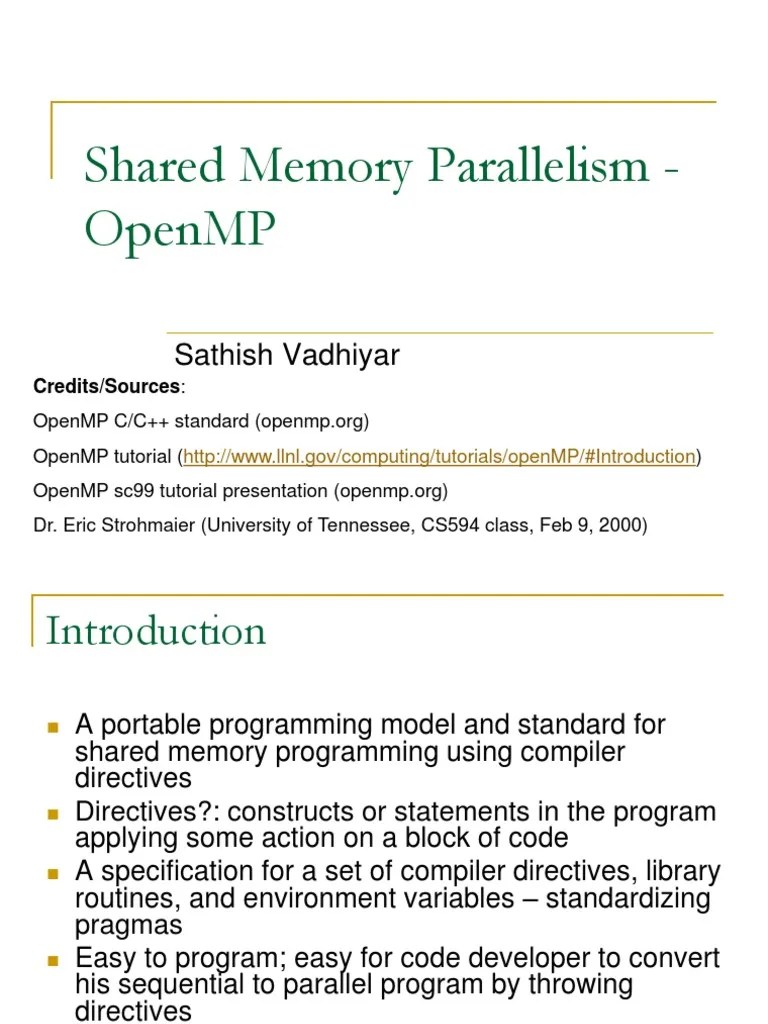 Open MP | PDF | Parallel Computing | Computer Programming