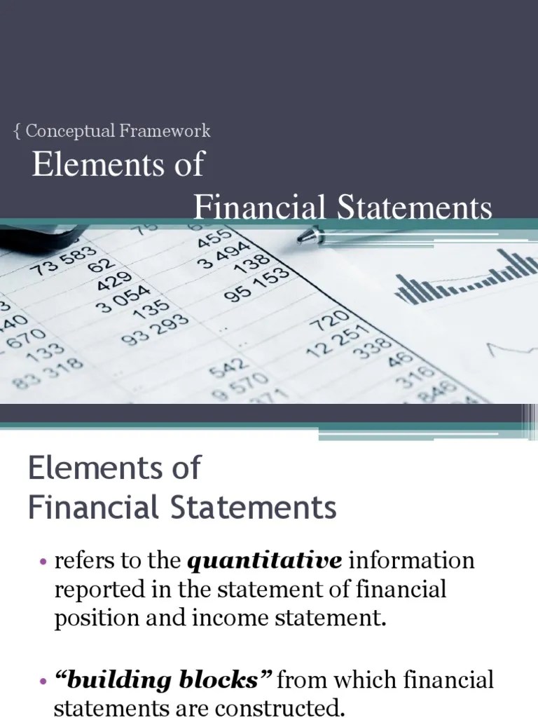 3 Elements Of Financial Statements | PDF | Deferred Tax | Equity (Finance)