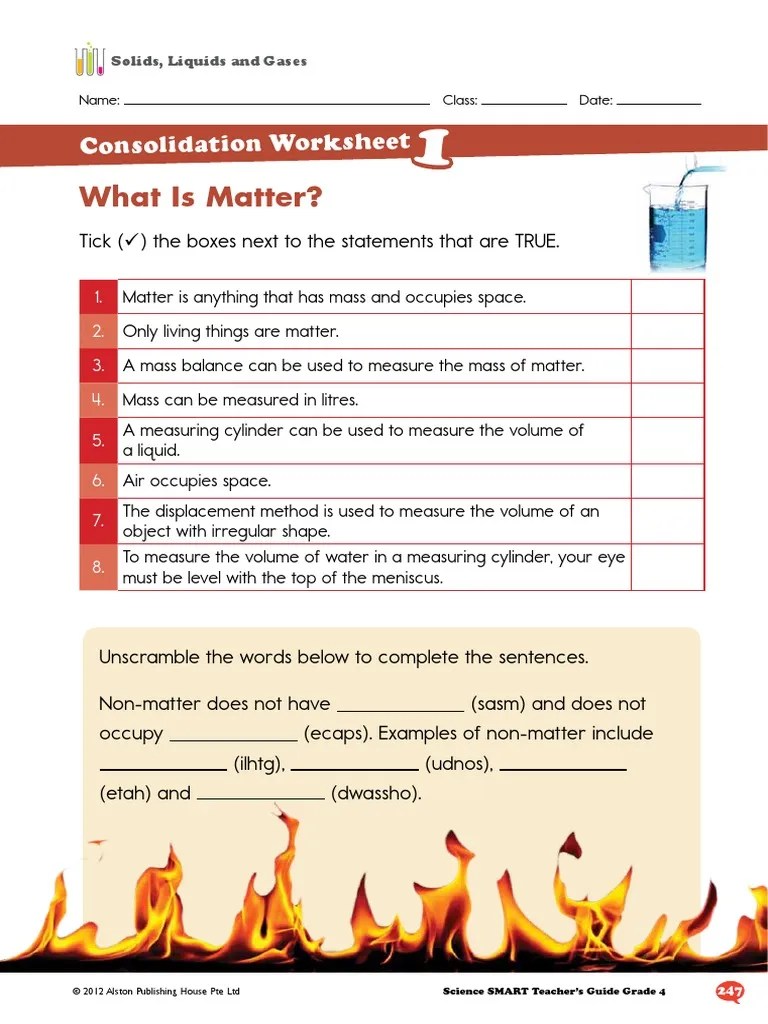 alston worksheet solid liquid gas pdf matter gases